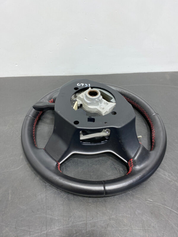 OEM STEERING WHEEL ASSEMBLY M/T NO PADDLE RED STITCH  SABURA