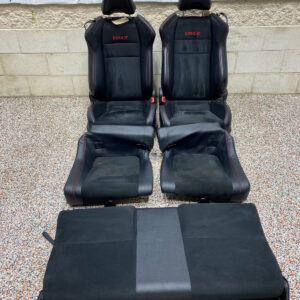 2020 SUBARU BRZ OEM FRONT REAR LEATHER SUEDE SEATS RED BRZ LOGO