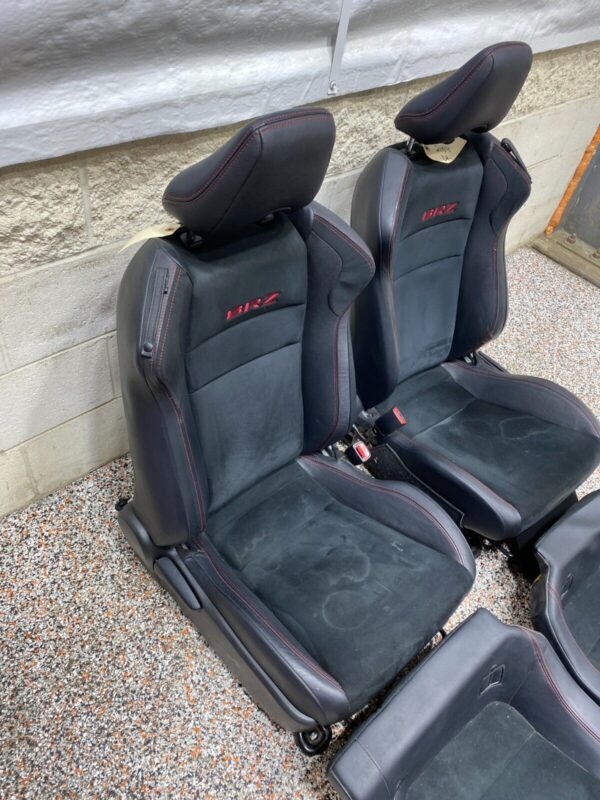 FRONT REAR LEATHER SUEDE SEATS RED BRZ LOGO [SABURA] - Image 4
