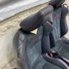 SUBARU BRZ OEM FRONT REAR LEATHER SUEDE SEATS RED BRZ LOGO - Image 13