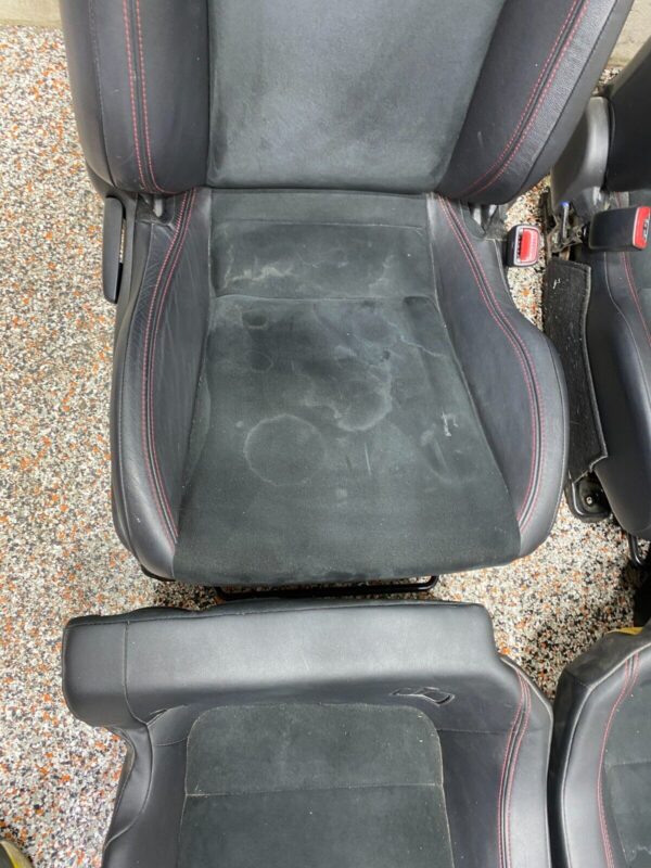 FRONT REAR LEATHER SUEDE SEATS RED BRZ LOGO [SABURA] - Image 14