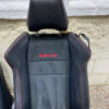 SUBARU BRZ OEM FRONT REAR LEATHER SUEDE SEATS RED BRZ LOGO - Image 4