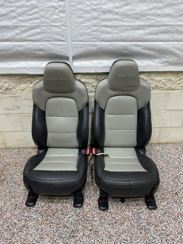 C6 GRANDSPORT OEM BLACK LEATHER FRONT SEATS