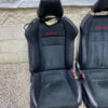 SUBARU BRZ OEM FRONT REAR LEATHER SUEDE SEATS RED BRZ LOGO - Image 5