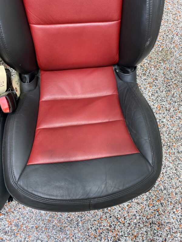 C6 GRANDSPORT OEM BLACK RED LEATHER FRONT SEATS PAIR RARE - Image 8