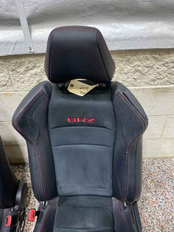 FRONT REAR LEATHER SUEDE SEATS RED BRZ LOGO [SABURA] - Image 6