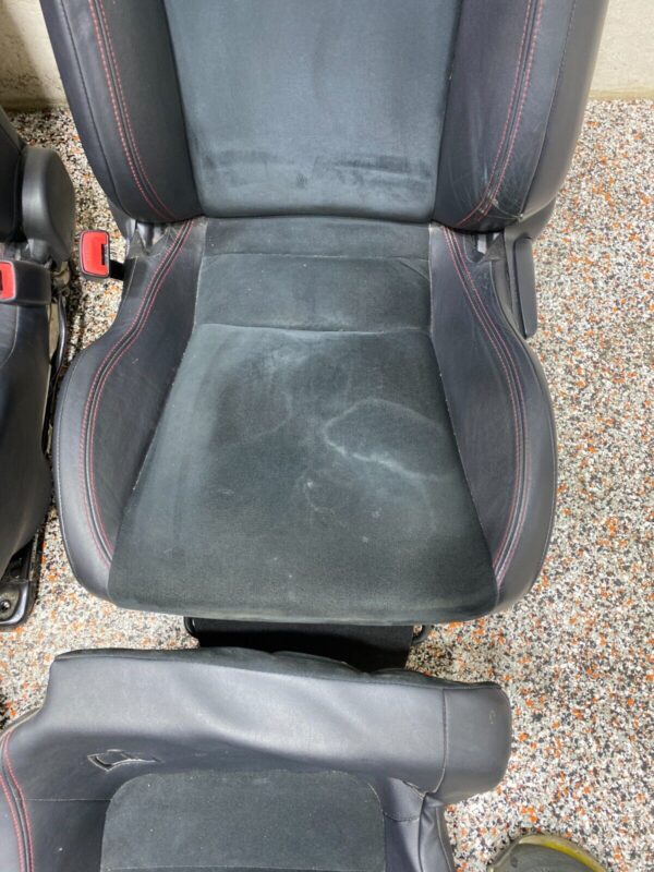 FRONT REAR LEATHER SUEDE SEATS RED BRZ LOGO [SABURA] - Image 8
