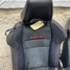 SUBARU BRZ OEM FRONT REAR LEATHER SUEDE SEATS RED BRZ LOGO - Image 8